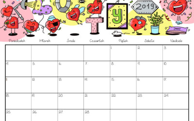 Kalendarz- luty 2019 (kolorowy)