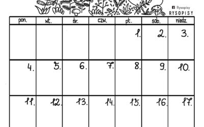 Kalendarz- wrzesień do kolorowania